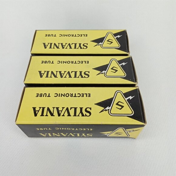 WWII Era Electronic Tube With Box Set Of 3 Sylvania Model 5BW8 NOS NIB 1940s - Picture 9 of 10